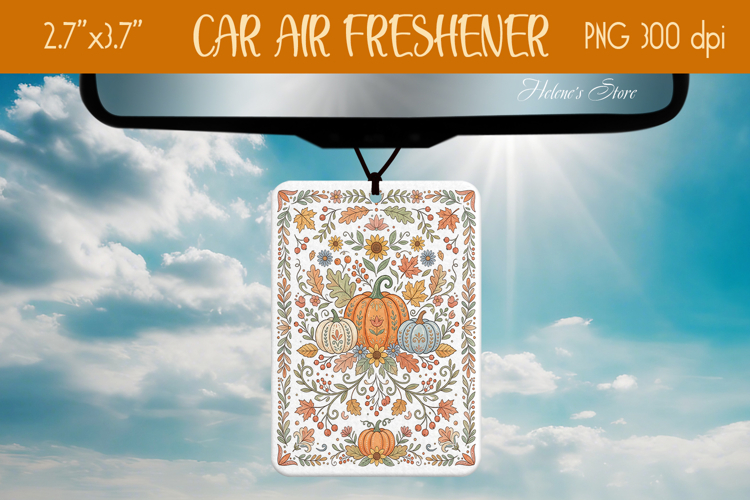 Cute Fall Pumpkin Air Freshener Car sublimating design png