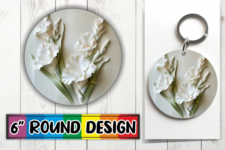 3D Petal Bliss: Circle Design Sublimation