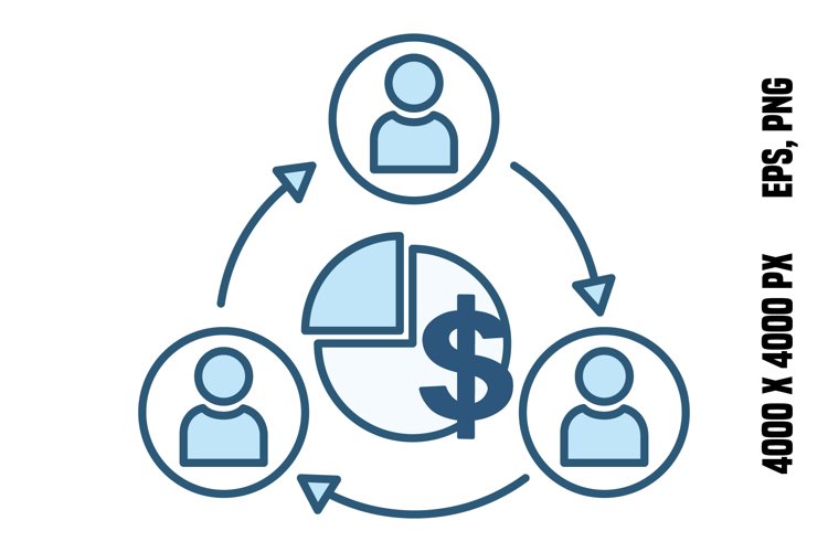 Profit Share Colored Icon