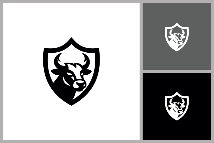 Bull Head Shield Logo