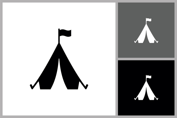 Camping Tent Silhouette Icon
