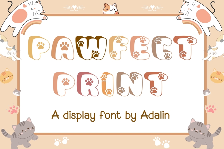 Pawfect Print - Display Font