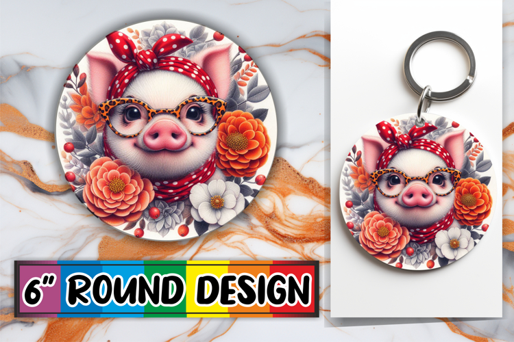 Luminous Round Ornaments Sublimation, Cute Animals