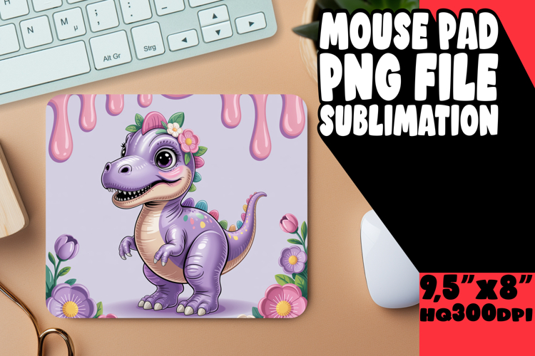 Sweet Mouse Mat Sublimation Magic, Cute Dino