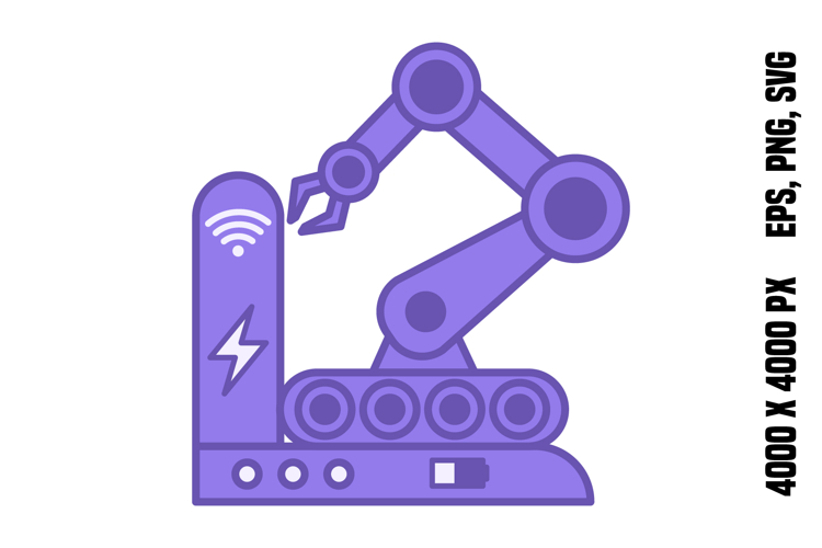 Purple Robot Docking Station Icon