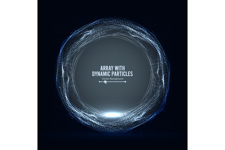 Array Vector With Dynamic Particles. Round Dots And Lines. example image 1