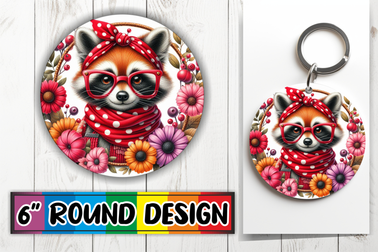 Whimsical Car Coaster Round, Cute Animals