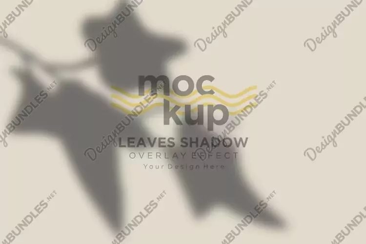 Leaves Shadow Overlay Effect Mockup