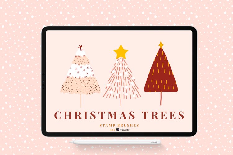 Christmas Tree Stamp Brushes for Procreate (990749