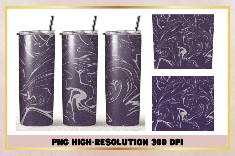 Abstract Purple 20oz Skinny Tumbler Sublimation Wrap