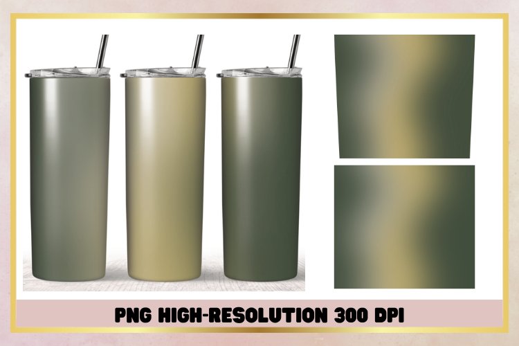 Greenery Ombre 20oz Skinny Tumbler Sublimation Wrap