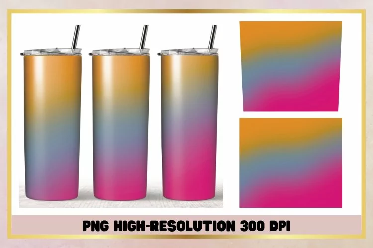 Hot Pink Ombre 20oz Skinny Tumbler Sublimation Wrap
