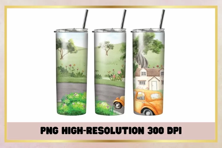 20 Oz Skinny Tumbler Landscapes Sublimation