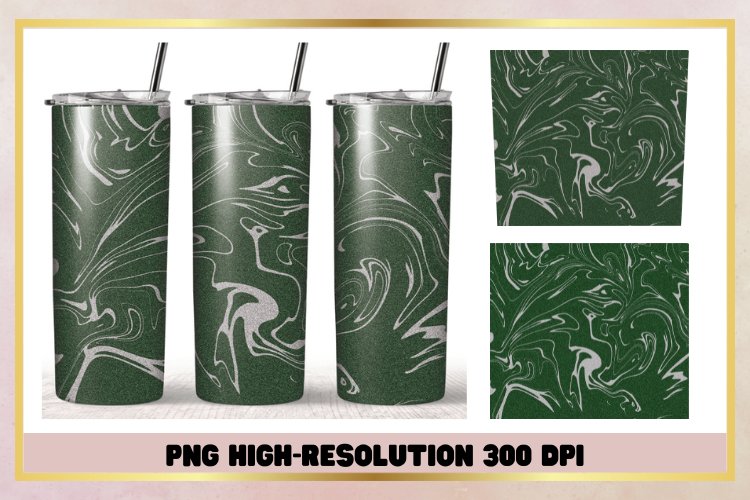 Abstract green 20oz Skinny Tumbler Sublimation Wrap