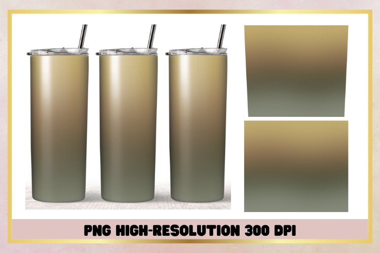 Green Nature Ombre 20oz Skinny Tumbler Sublimation Wrap