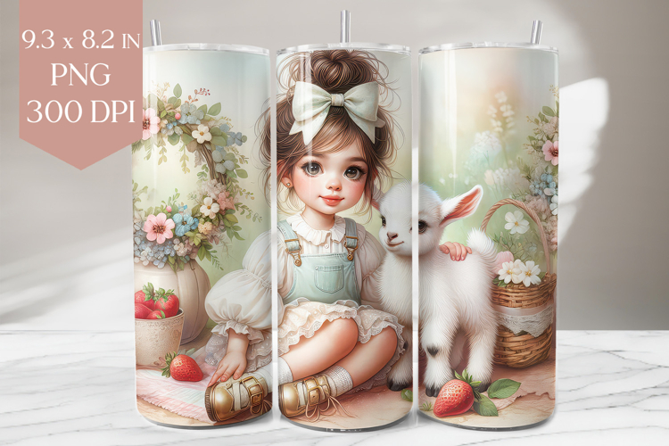 Lamb   Flowers Sublimation Wrap