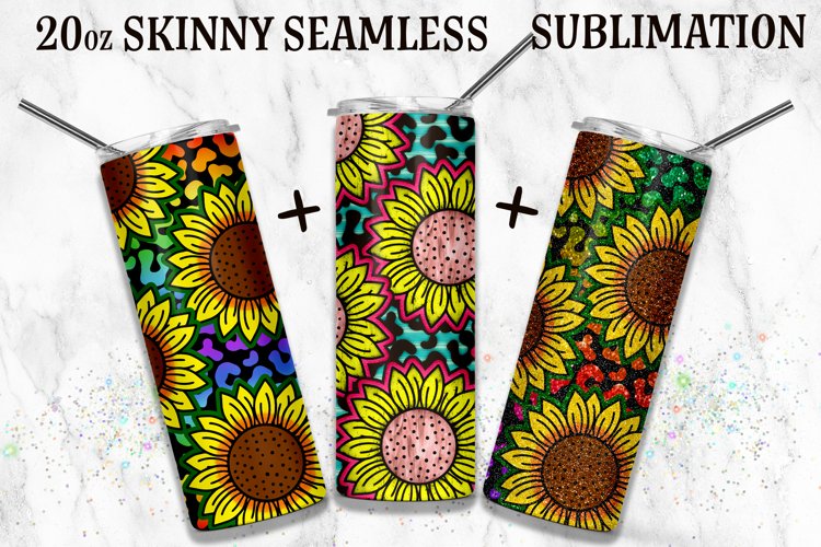 Sunflower Leopard Tumbler Burst Sublimation, Burst template