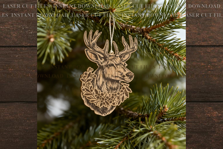 Christmas Reindeer Silhouette Image 3