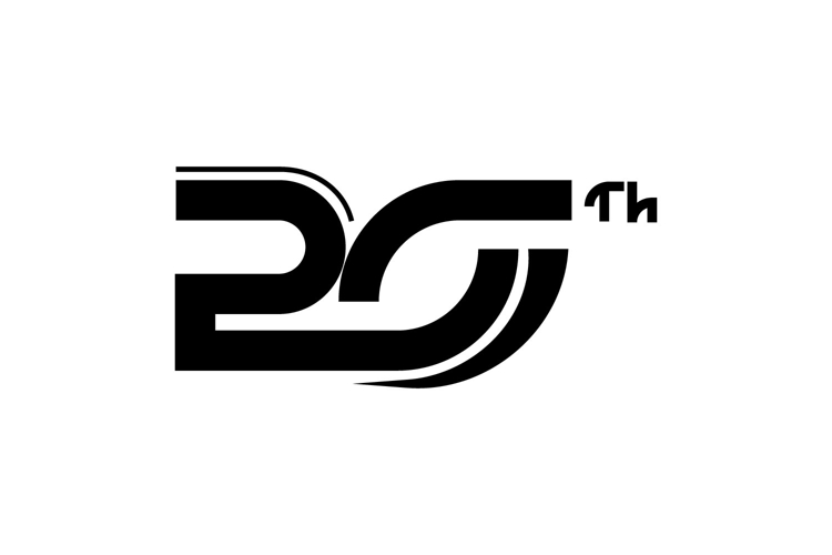 20th anniversary logo template number creative isolated