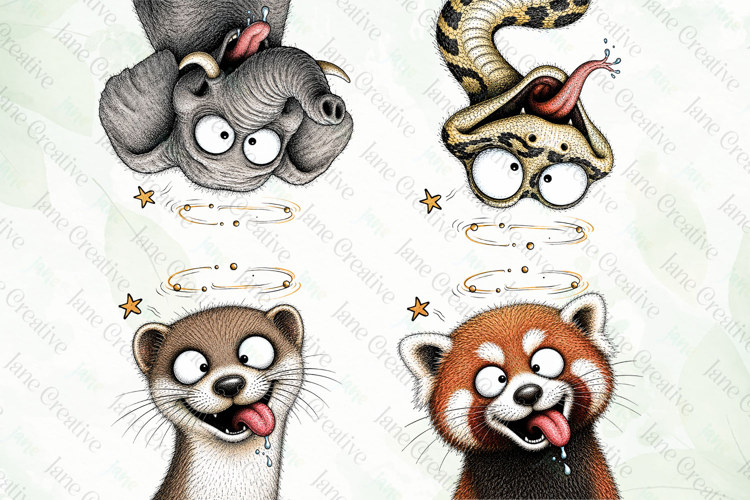 Silly Woodland Animals Clipart