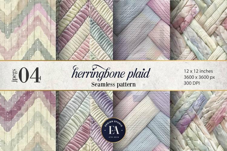 Herringbone Plaid Pattern | Fabric seamless Texture