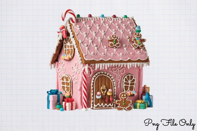 Pink Christmas Gingerbread sublimation Clipart PNG