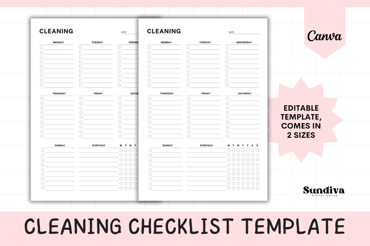 Editable Cleaning Checklist Template 1