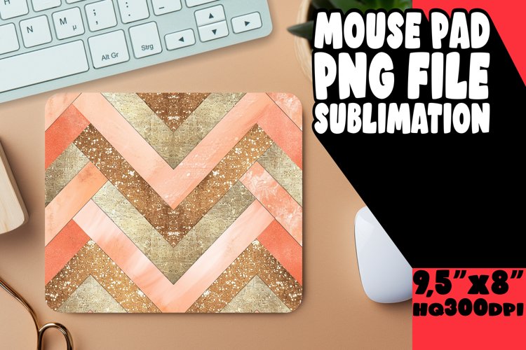 Sparkly Colorful Stripe Mouse Pad example image 1