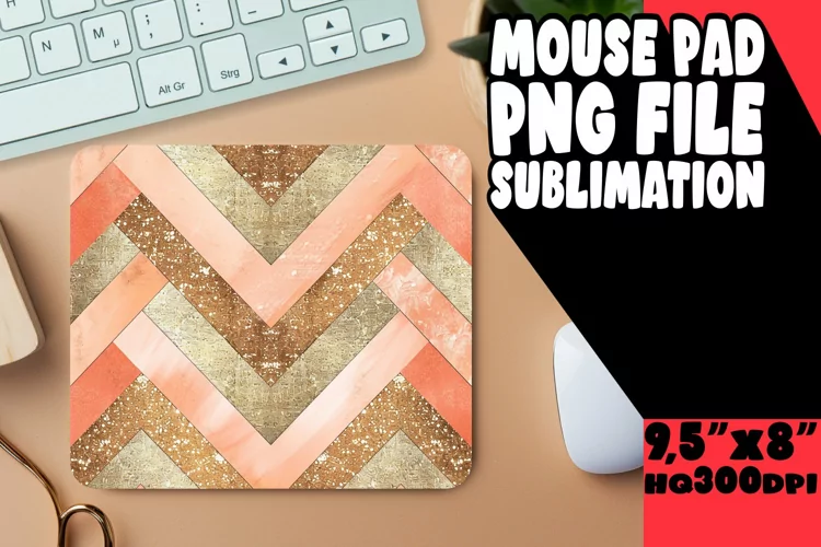 Sparkly Colorful Stripe Mouse Pad