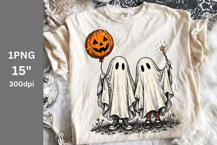 Fall PNG, Halloween PNG, Ghosts PNG example image 1