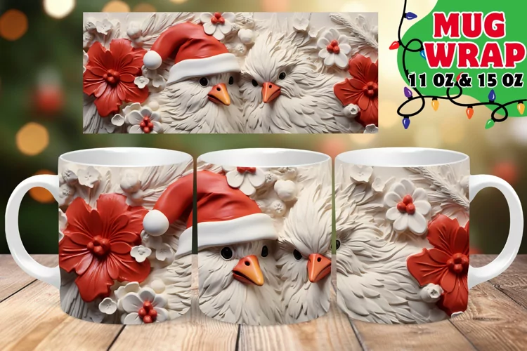 3D Christmas Winter Splendor Mug, 11oz & 15oz