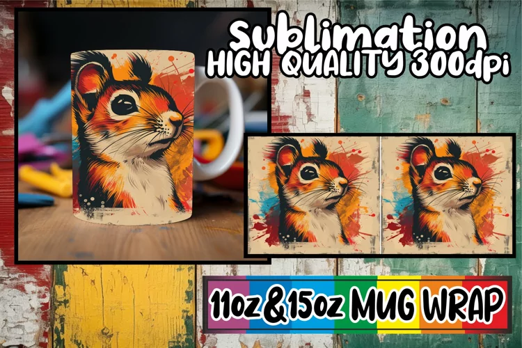 Retro Animals Mug Wrap 11oz 15oz Assortment