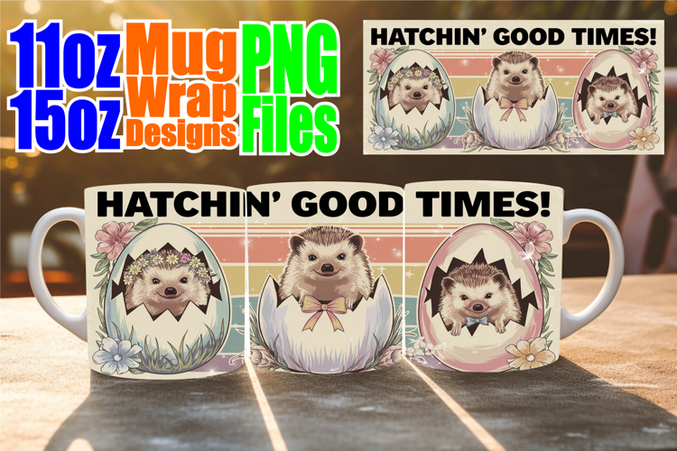 Bright adventures 11oz 15oz mug wrap, Easter