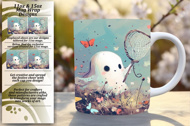 Ghostly Springtime: Easter Pattern Mug