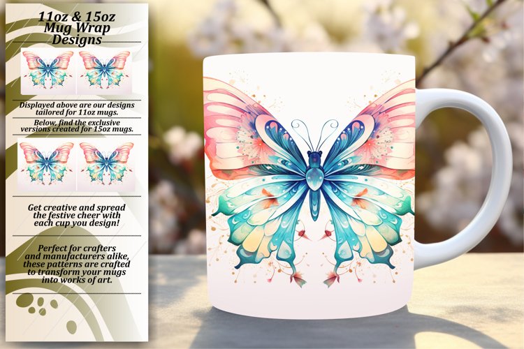 Enchanted 3D Butterfly Mug Sublimation example image 1