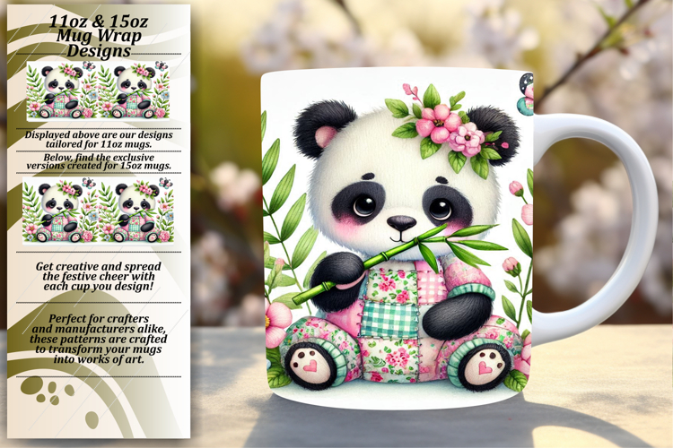 Creative 11oz Mug Wrap Png Design , Animals