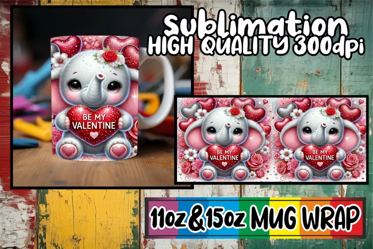 Radiant sunsets 11oz 15oz sublimation wrap, Valentines