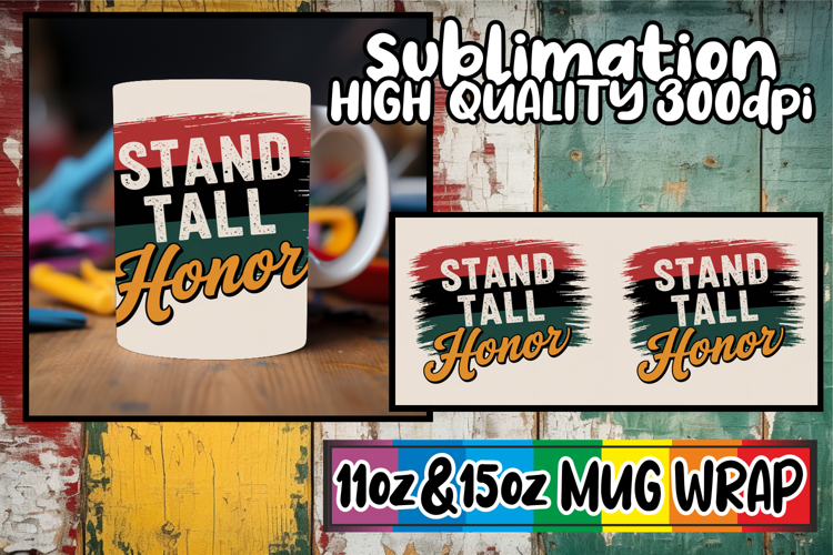 Radiant moments sublimation 11oz 15oz mug wrap, Juneteenth
