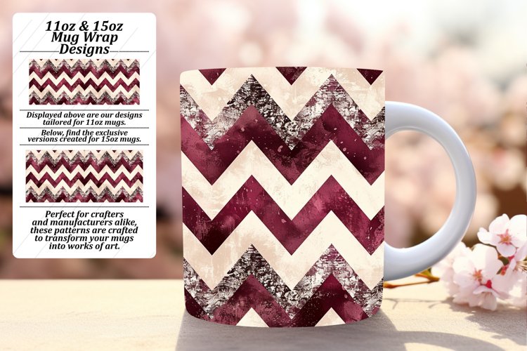 Sparkly Colorful 11oz/15oz Stripe Mug Wrap