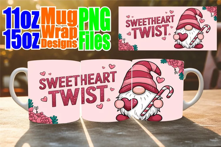 Inspiring mornings 11oz 15oz sublimation wrap, Valentines