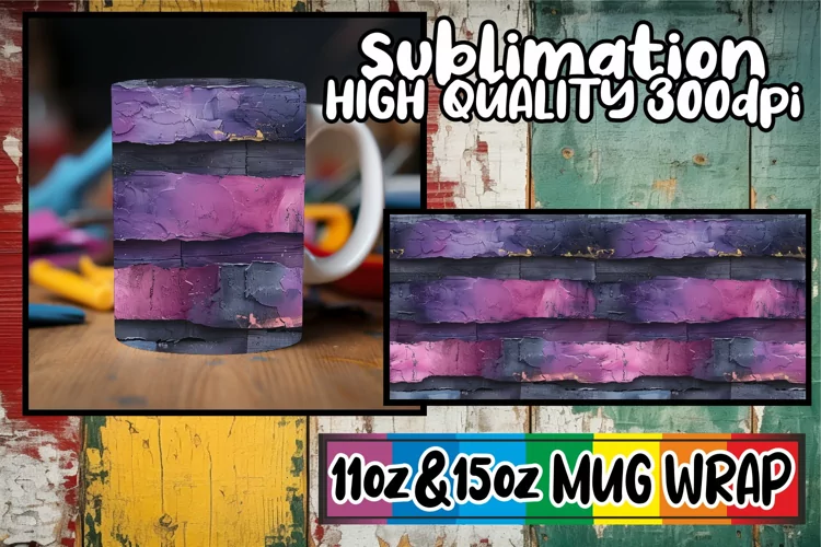 Graffiti Mug Wrap Sublimation for 11oz/15oz Mugs
