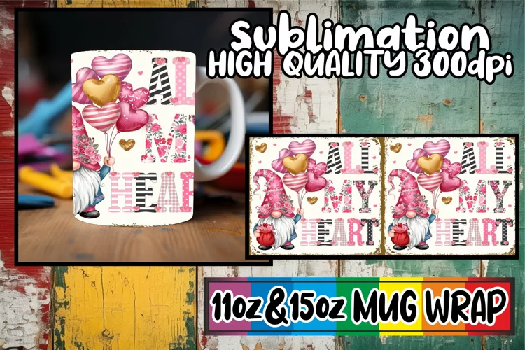 Bright horizons 11oz 15oz sublimation wrap, Valenines