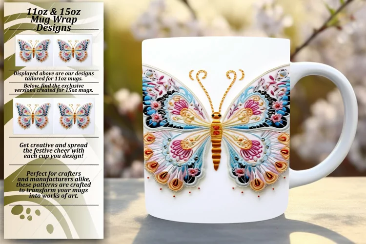 Blossoming Butterfly Mug Artwork
