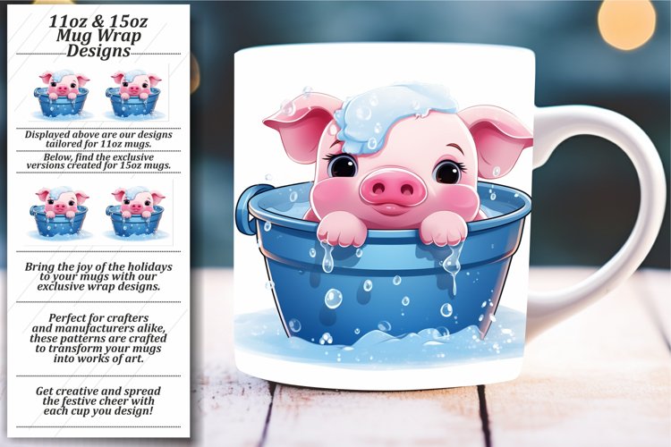 Bucket of Festive Fun: Cute Animal Sublimation