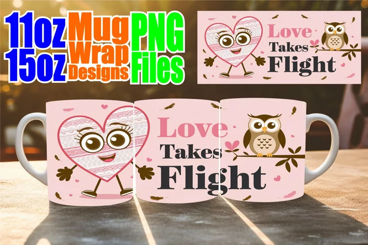 Unique thoughts 11oz 15oz sublimation wrap, Valentines