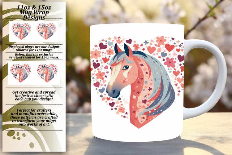 Enchanting Watercolor Unicorn Mug Wrap Delight example image 1