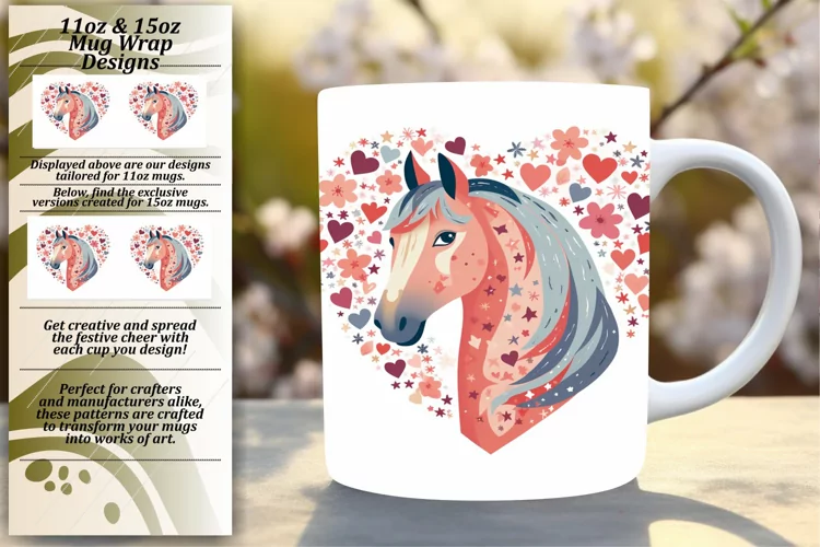 Enchanting Watercolor Unicorn Mug Wrap Delight