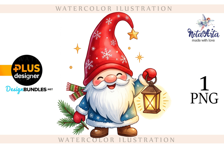 Watercolor Christmas gnomes, Christmas Gnomes