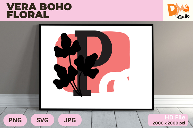 Boho Floral Svg