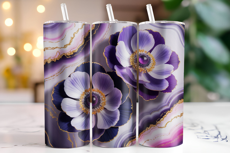 Flowers Tumbler Wrap | Sublimation | Tumblers